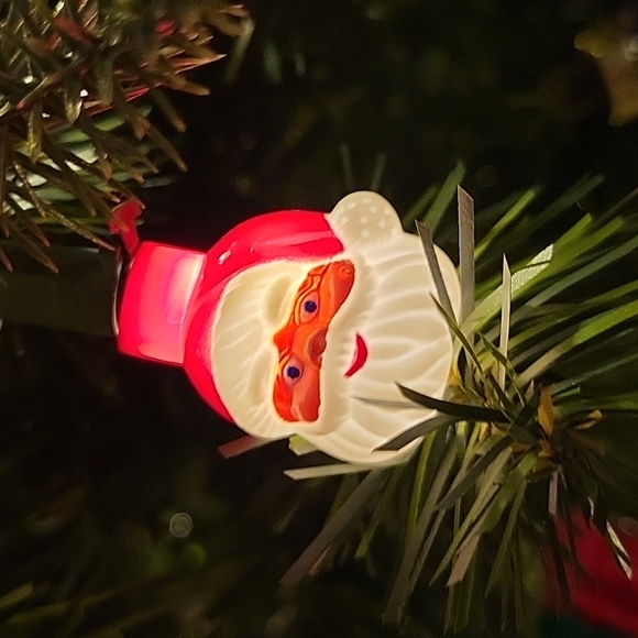 Vintage Other - Vintage | Set of 34 Santa Plastic Blow Mold String Light Covers